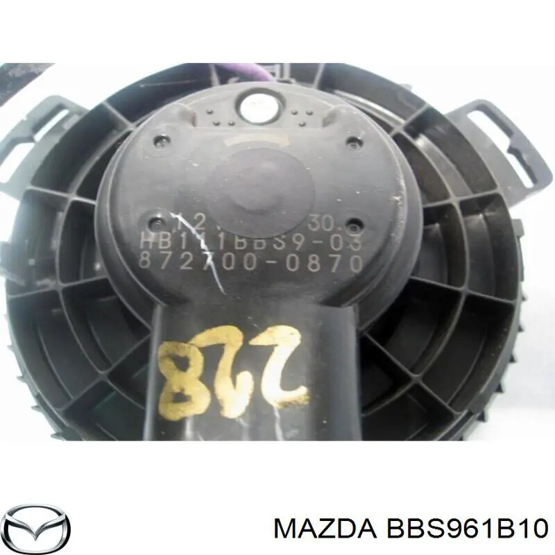 Мотор вентилятора печки (отопителя салона) Mazda BBS961B10 цена, от 133.10 USD