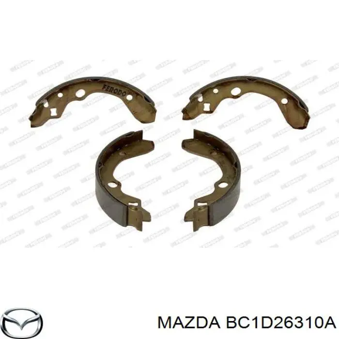 Задние барабанные колодки BC1D26310A Mazda