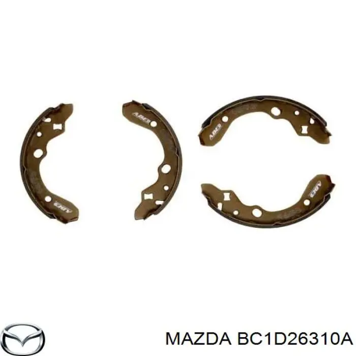 Купить BC1D26310A Mazda Задние барабанные тормозные колодки