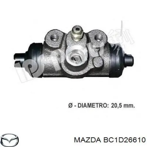 Рабочий тормозной цилиндр Mazda BC1D26610 цена, от 9.25 USD