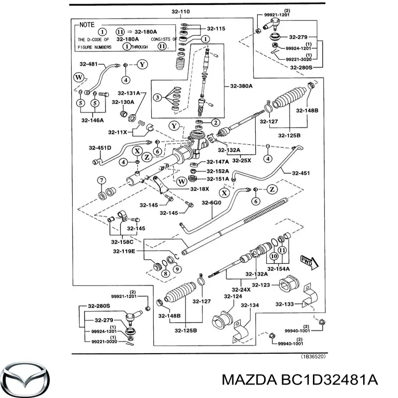 BC1D32481A Mazda 