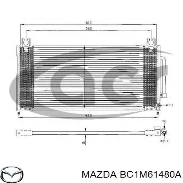 Радиатор охлаждения кондиционера Mazda BC1M61480