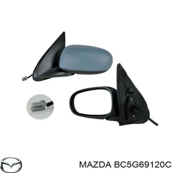Правое зеркало BC5G69120C Mazda