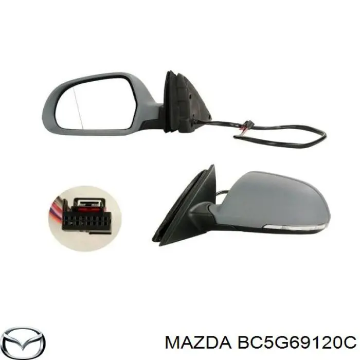 Правое боковое зеркало Mazda BC5G69120C
