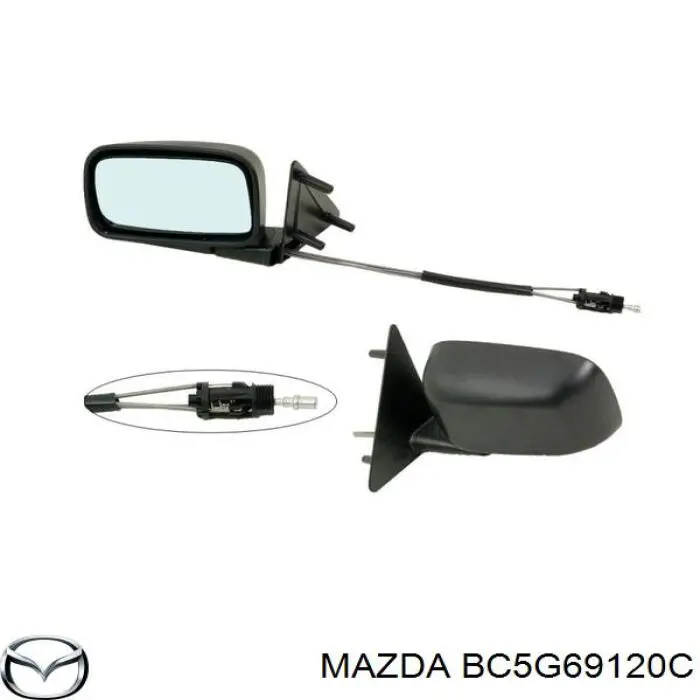Зеркало заднего вида правое на Mazda 323 F V 