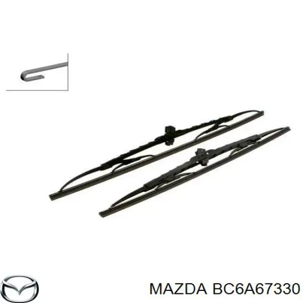 BC6A67330 Mazda щетка-дворник лобового стекла пассажирская