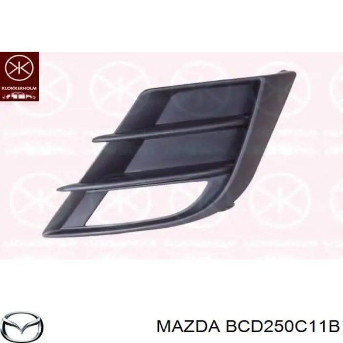 Решетка бампера переднего правая BCD250C11B Mazda