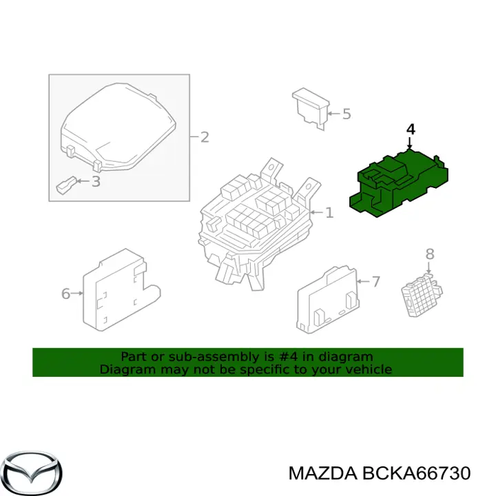 BCKA66730 Mazda Монтажный блок предохранителей