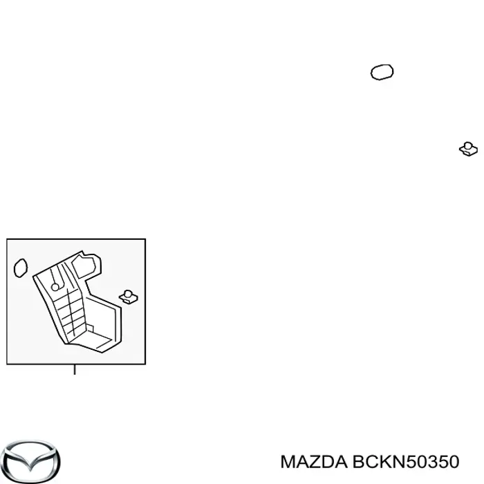 Брызговик задний левый Mazda BCKN50350 цена, от 31.67 USD