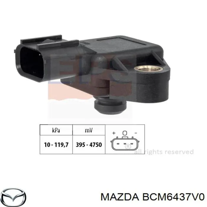 BCM6437V0 Mazda Датчик давления воздуха