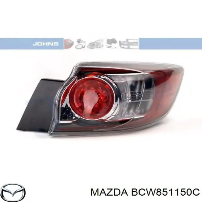 Фонарь задний правый внешний на Mazda 3 BL