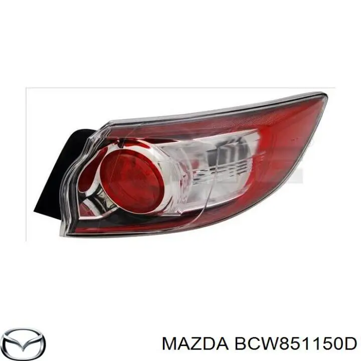 BCW851150D Mazda фонарь задний правый внешний