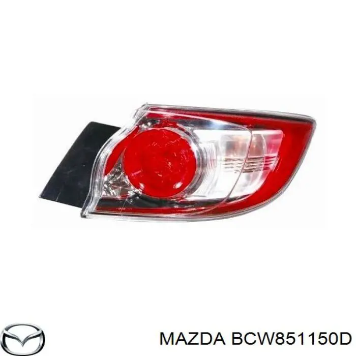 Фара задняя правая внешняя Mazda BCW851150D цена, от 91.12 USD