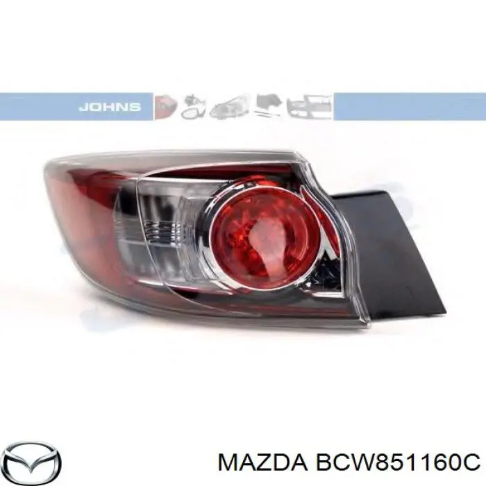 BCW851160C Mazda фонарь задний левый внешний