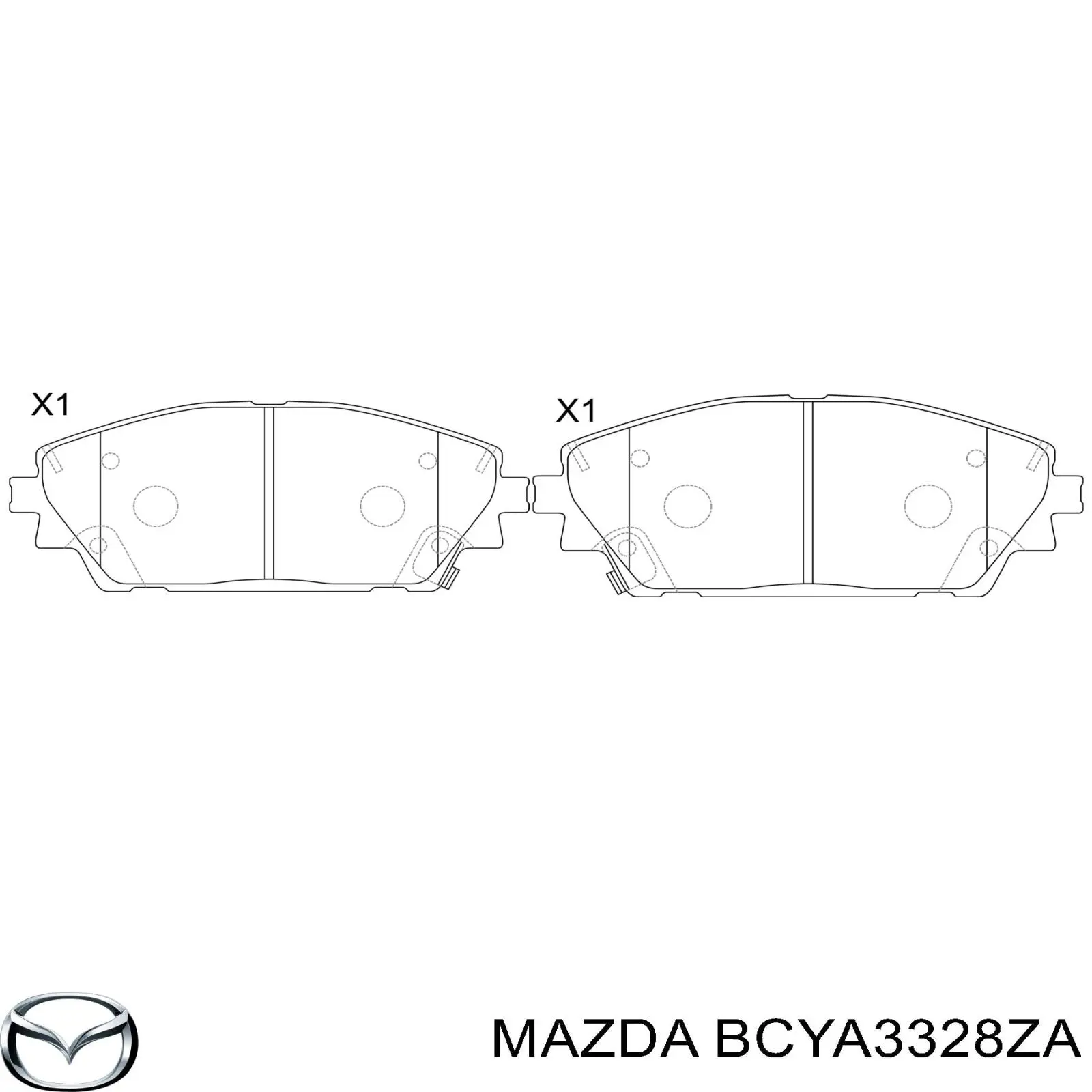 Sapatas do freio dianteiras de disco para Mazda 3 (BP)
