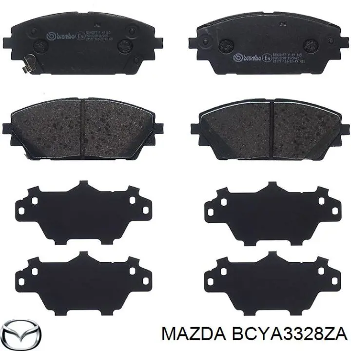 BCYA3328ZA Mazda Колодки передние