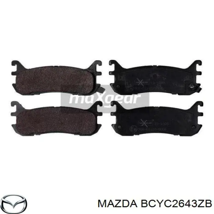 Задние тормозные колодки BCYC2643ZB Mazda