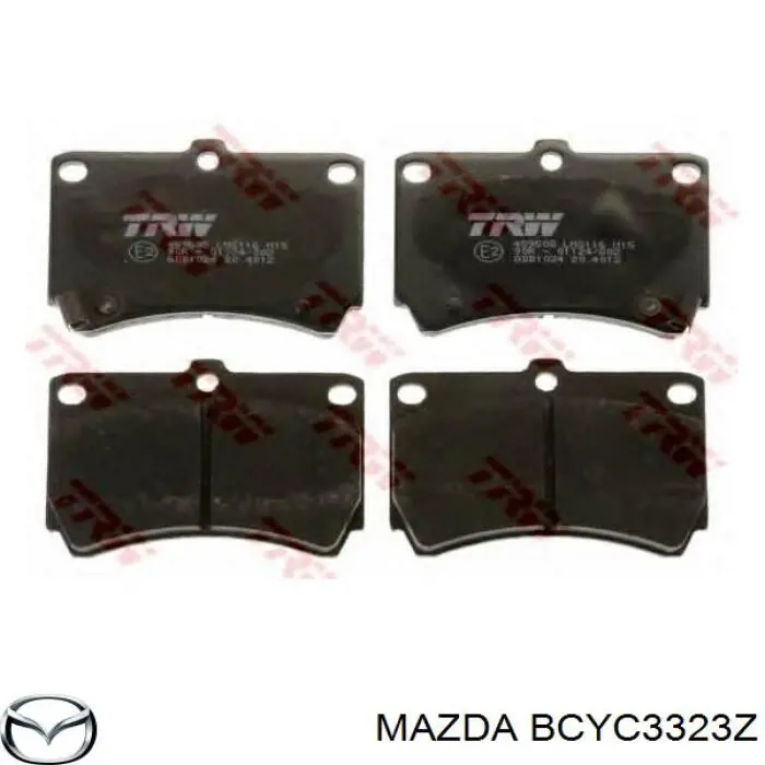 BCYC3323Z Mazda колодки тормозные передние дисковые