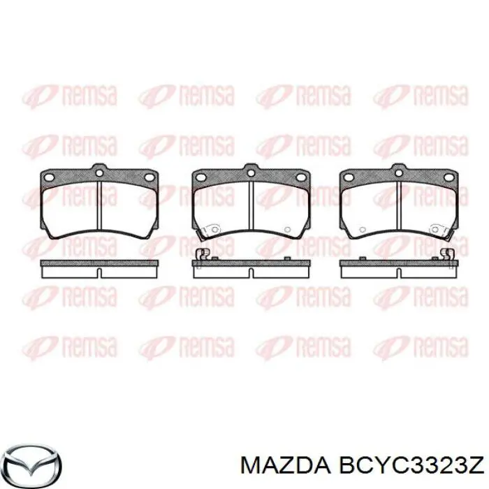 Купить BCYC3323Z Mazda Колодки тормозные