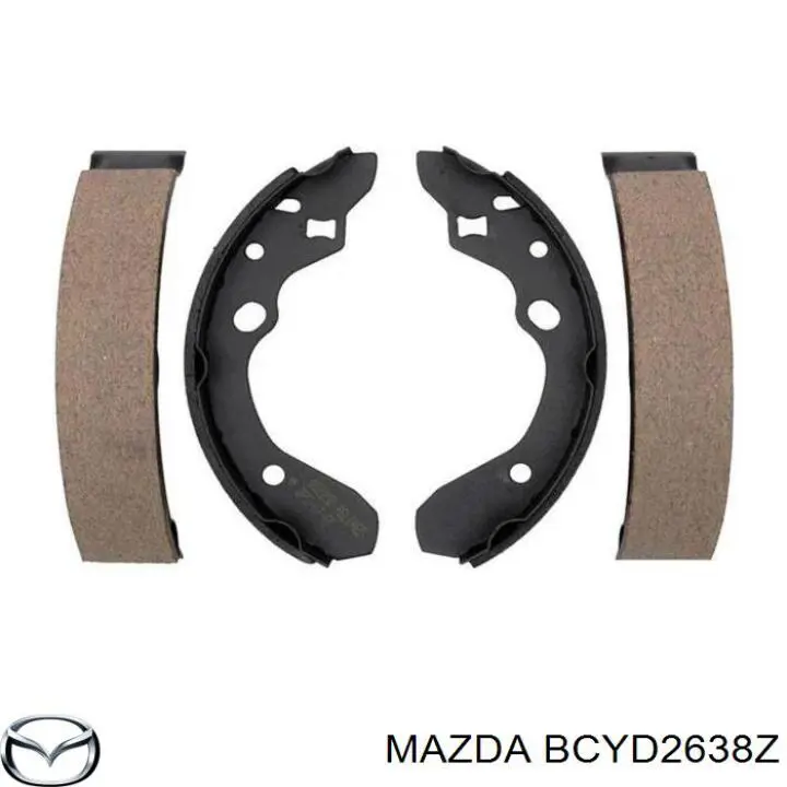 Задние барабанные колодки BCYD2638Z Mazda