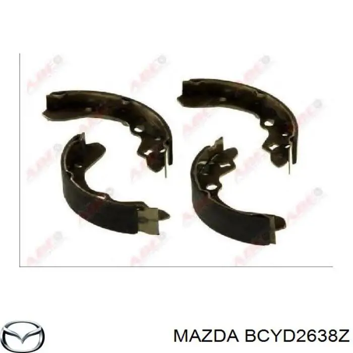 Zapatas de frenos de tambor traseras BCYD2638Z Mazda