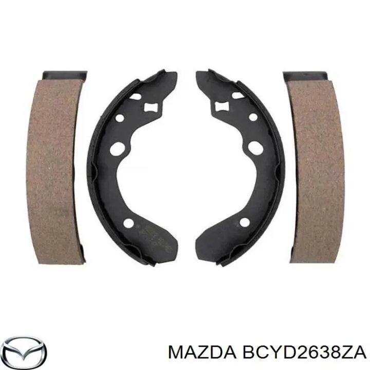 BCYD2638ZA Mazda колодки тормозные задние барабанные