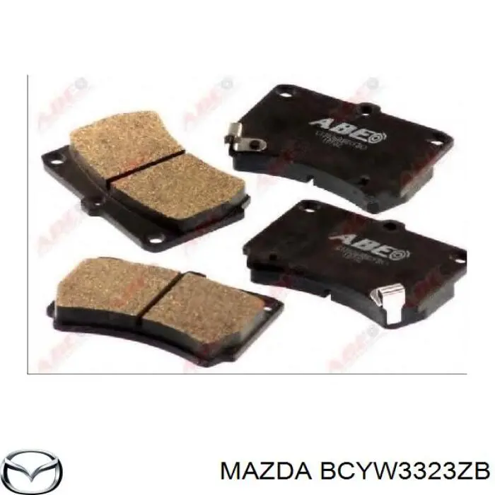 Передние тормозные колодки BCYW3323ZB Mazda