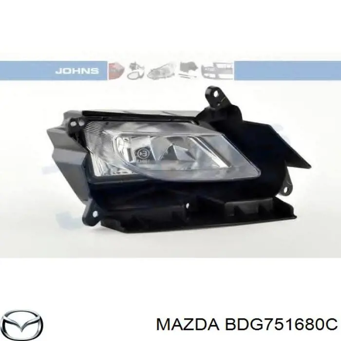 Фара противотуманная правая Mazda BDG751680C