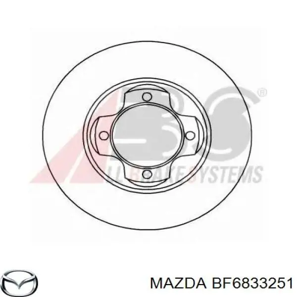 BF6833251 Mazda Диск тормозной передний