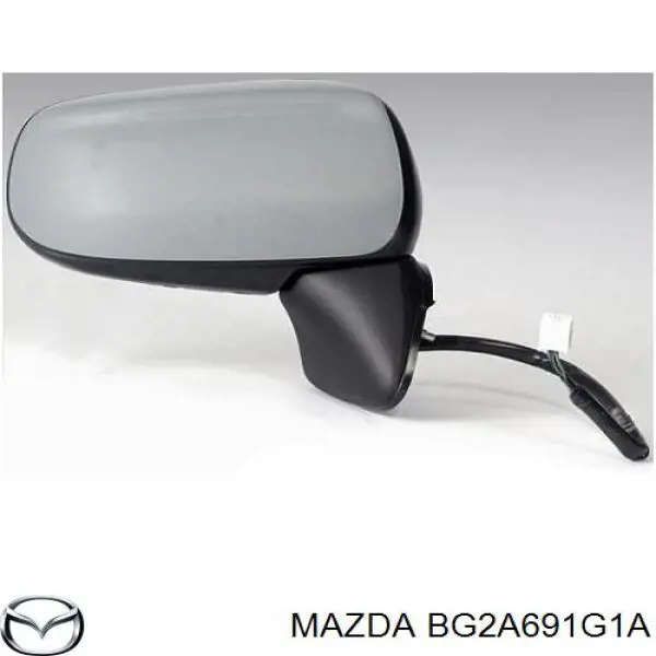 BG2A691G1A Mazda elemento espelhado do espelho de retrovisão direito