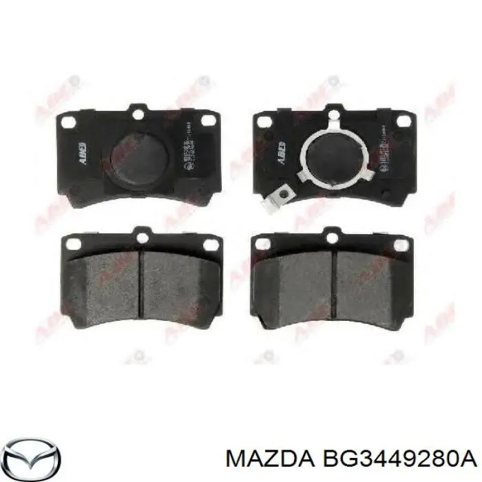 Передние тормозные колодки BG3449280A Mazda