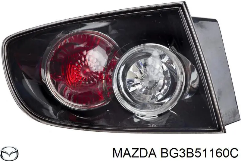 Фонарь задний левый BG3B51160C Mazda