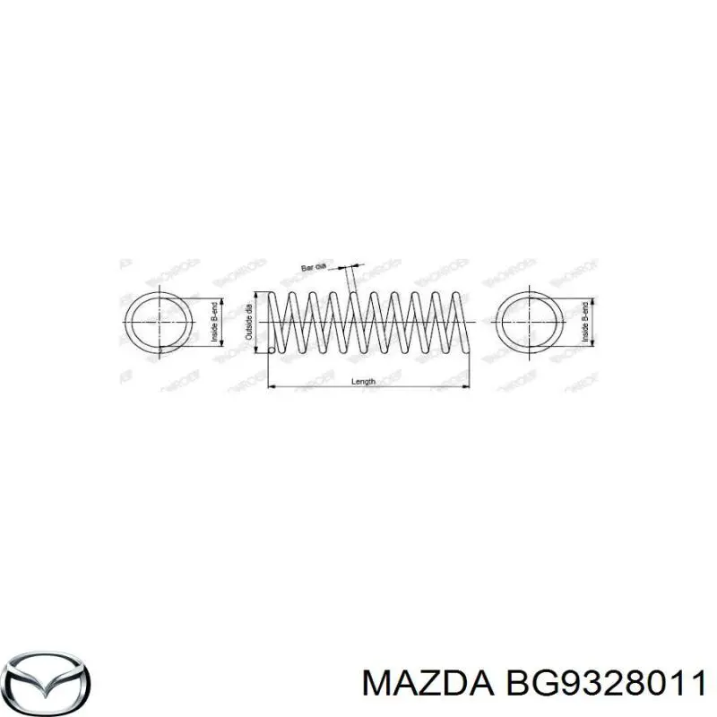 Задняя пружина B09828011 Mazda