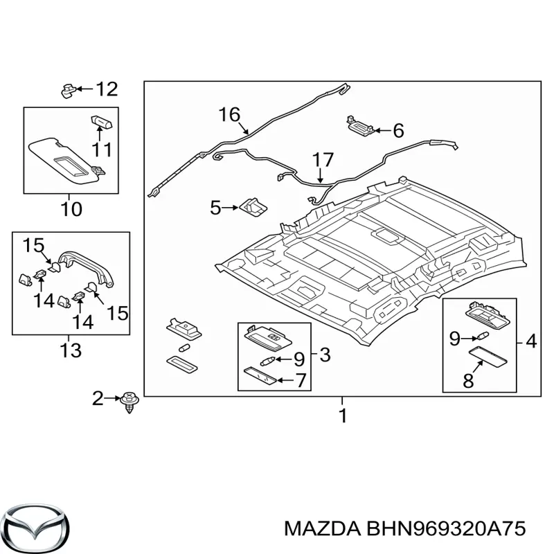 BHN969320A75 Mazda 