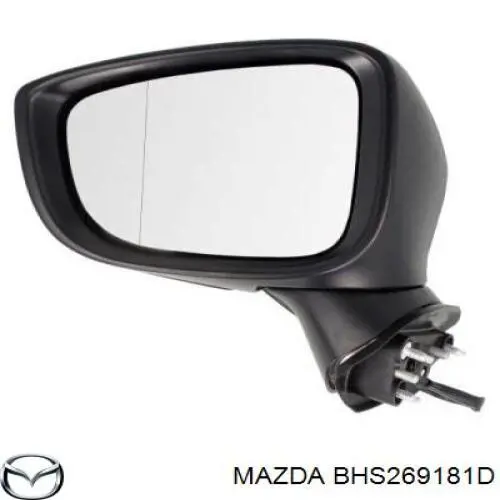 Левое боковое зеркало BHS269181D Mazda