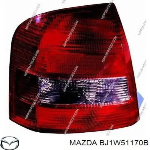 Стекло задней фары, правой Mazda BJ1W51170B цена, от 195.06 USD