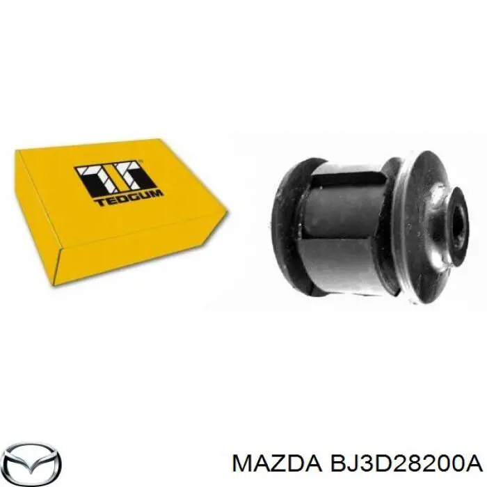 BJ3D28200A Mazda Braço oscilante (tração) longitudinal inferior direito de suspensão traseira