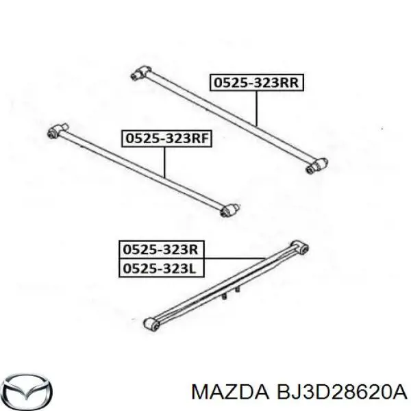 Купить BJ3D28620A Mazda Поперечный рычаг задней подвески