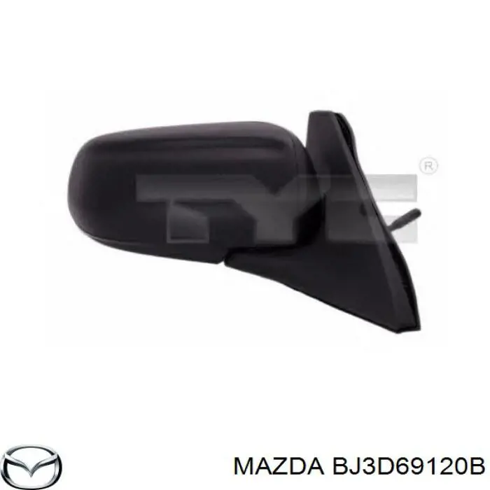 BJ3D69120B Mazda espelho de retrovisão direito