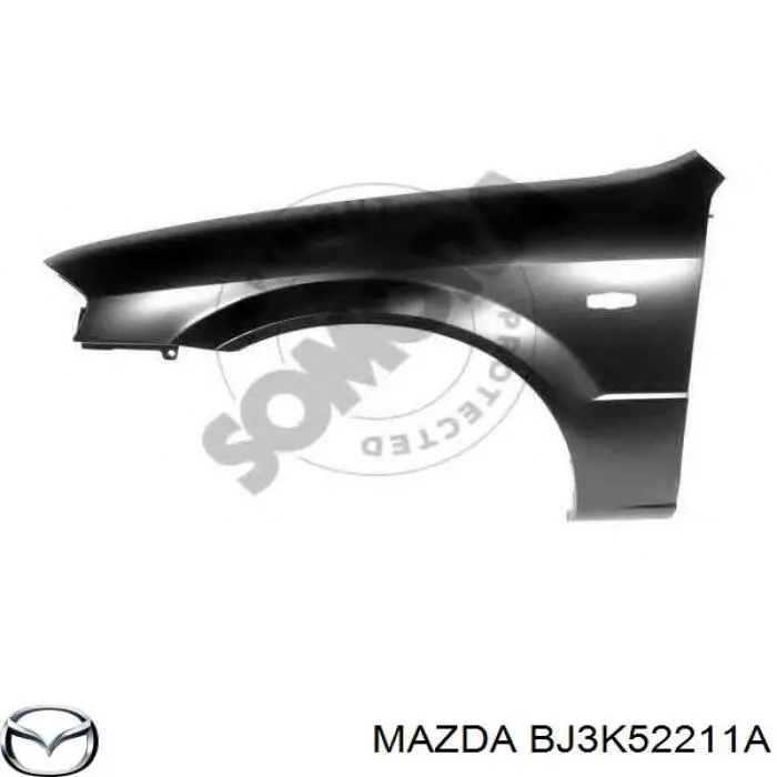 Крыло переднее левое Mazda BJ3K52211A цена, от 122.50 USD
