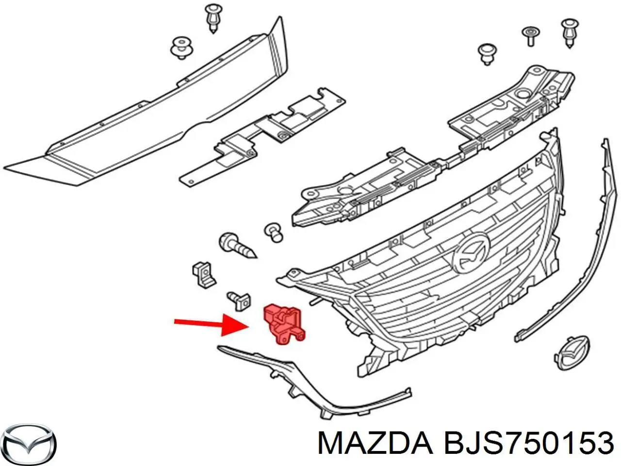 Кронштейн решетки радиатора Mazda BJS750153 цена, от 3.51 USD