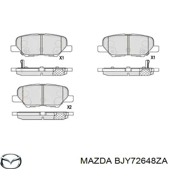 Колодки дисковые  Mazda BJY72648ZA цена, от 19.54 USD