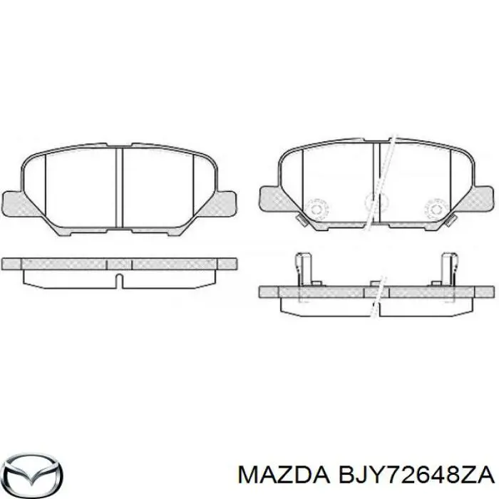 Купить BJY72648ZA Mazda Колодки тормозные задние, дисковые