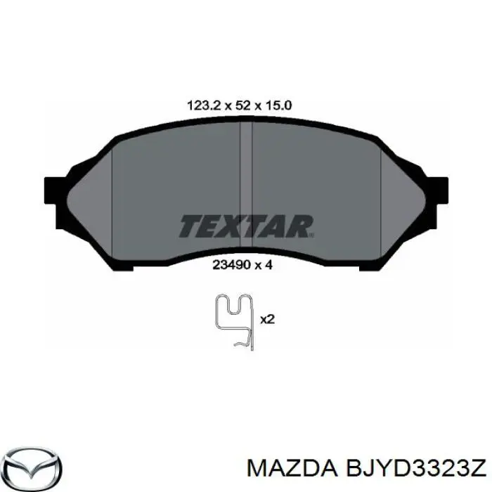 Колодки Mazda BJYD3323Z цена, от 16.20 USD