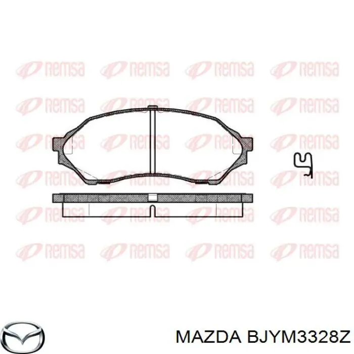 Передние тормозные колодки BJYM3328Z Mazda