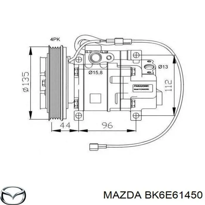 H12A1AA4DG Panasonic Компрессор хладагента