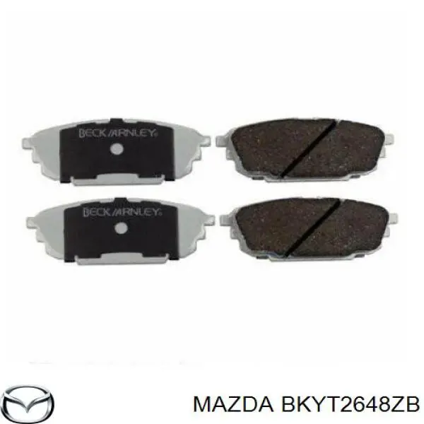 BKYT2648ZB Mazda колодки тормозные задние дисковые
