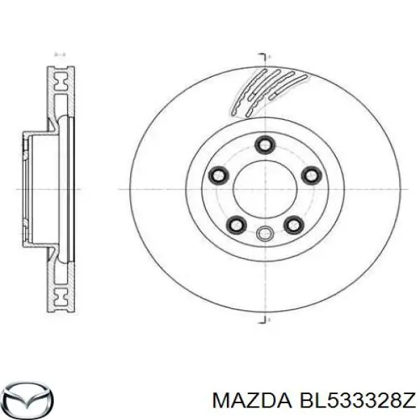 Передние тормозные колодки BL533328Z Mazda