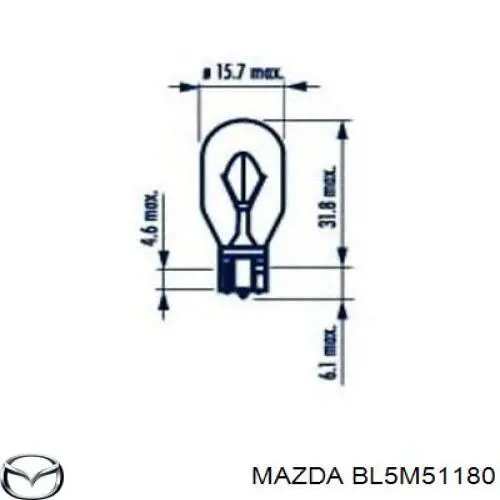 BL5M51180 Mazda стекло фонаря заднего левого