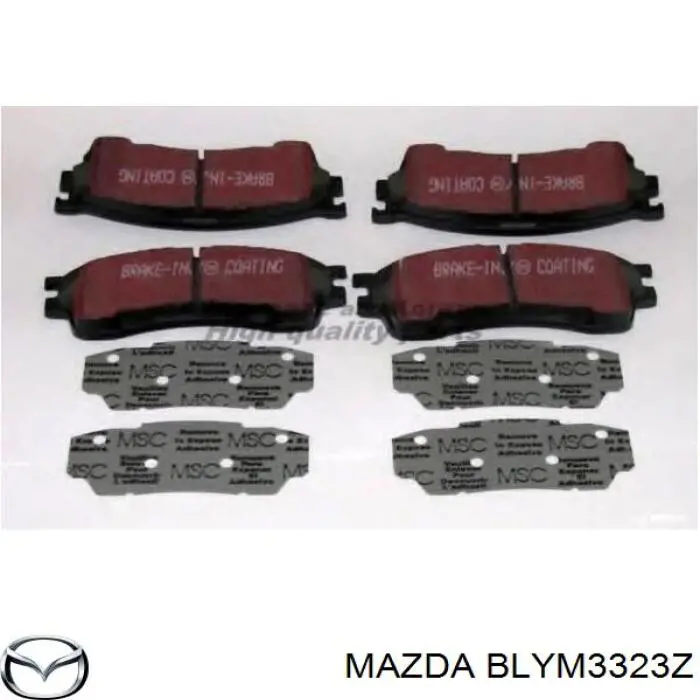BLYM3323Z Mazda передние тормозные колодки